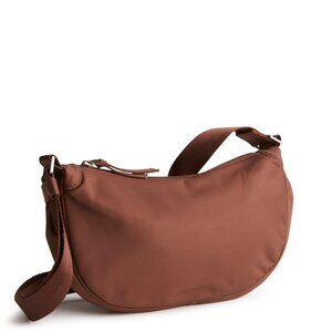 Brown Vera Bradley Springbrook Sling Crossbody Crescent Bag